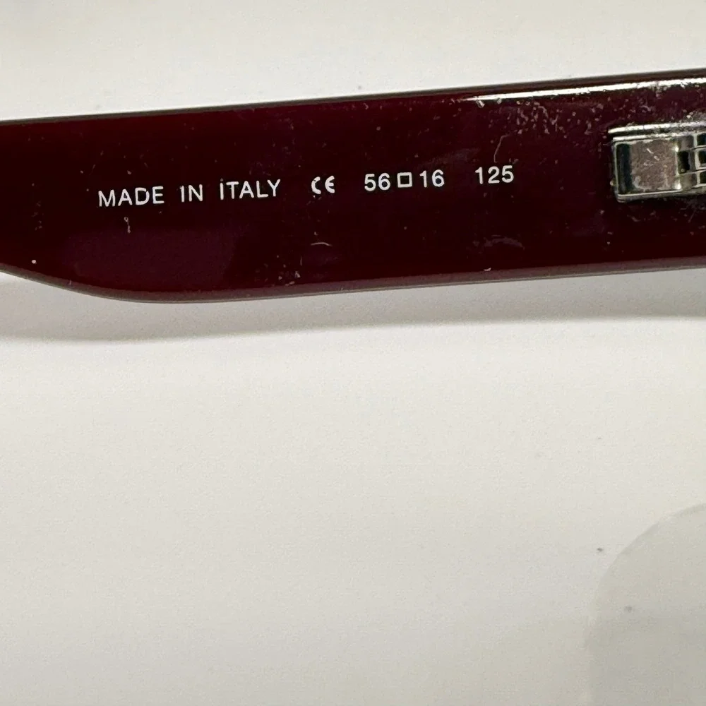 Calvin Klein 758S 052 Burgundy Oval Eyeglass Frames Made in Italy 56-16-125